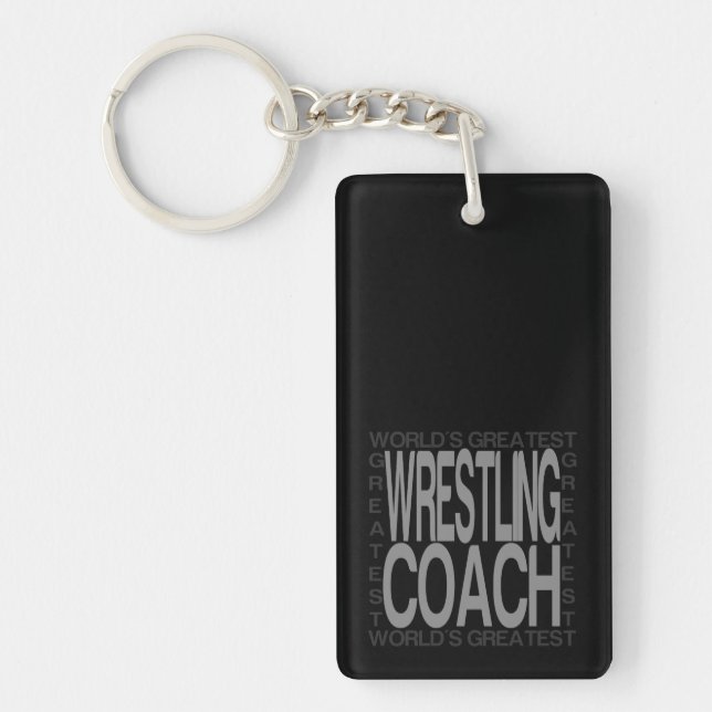 Worlds Greatest Wrestling Coach Keychain (Front)