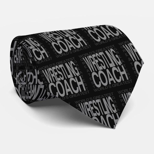 Worlds Greatest Wrestling Coach Neck Tie (Rolled)
