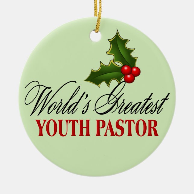 World's Greatest Youth Pastor Ceramic Ornament (Front)