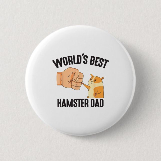 World's Hamster Dad Costume For Animal Lovers Hams 2 Inch Round Button (Front)