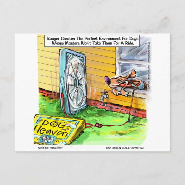 Worlds Happiest Dog Funny Tees Mugs & Gifts Postcard (Front)