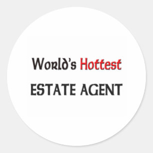Worlds Hottest Estate Agent Classic Round Sticker