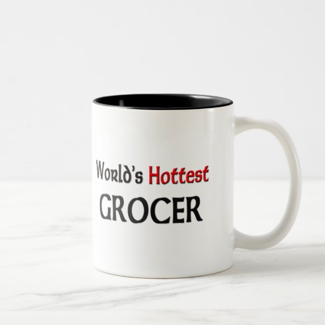 Worlds Hottest Grocer Two-Tone Coffee Mug (Right)