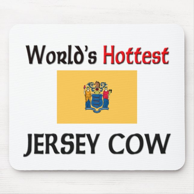 World's Hottest Jersey Cow Mouse Pad (Front)