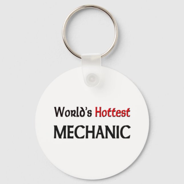Worlds Hottest Mechanic Keychain (Front)