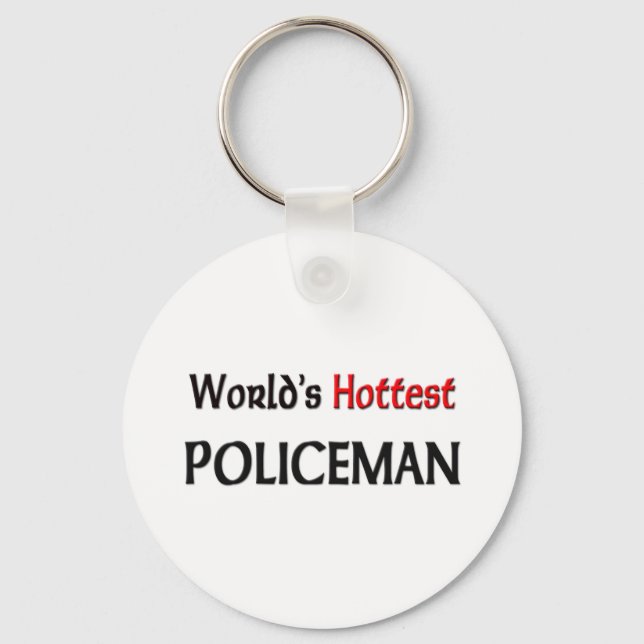 Worlds Hottest Policeman Keychain (Front)