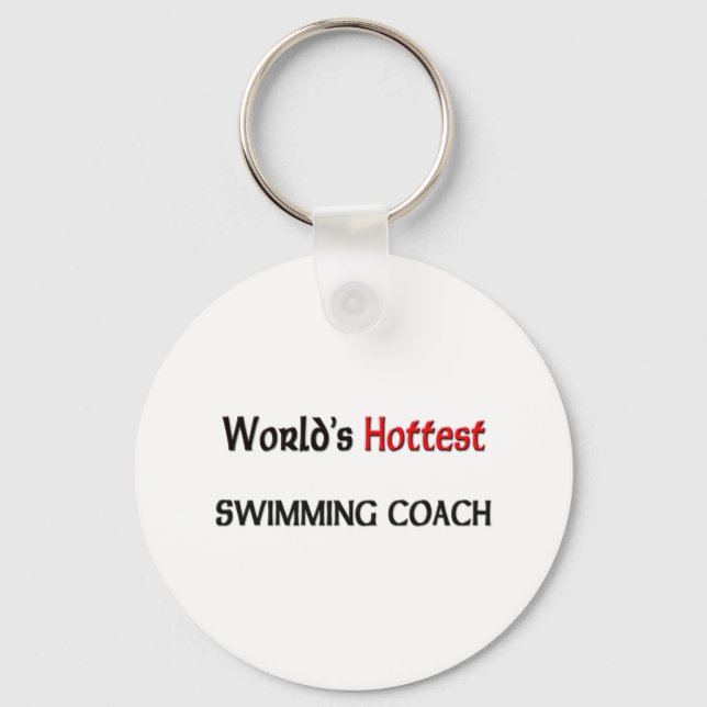 Worlds Hottest Swimming Coach Keychain (Front)