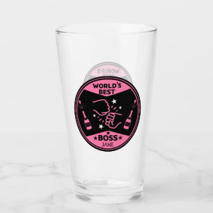 World's lady Greatest Boss Glass
