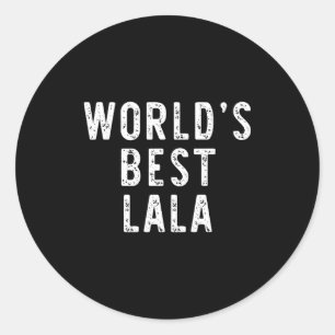 World's lala funny family classic round sticker