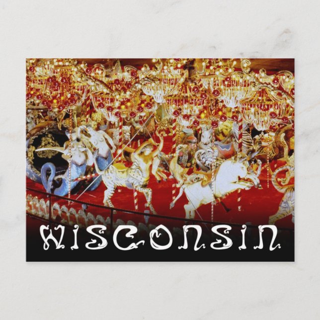 World's Largest Carousel, Wisconsin Postcard (Front)