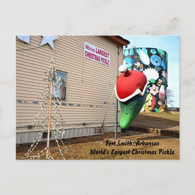 World's Largest Christmas Pickle Postcard (Front)
