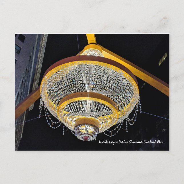 World's Largest Outdoor Chandelier Postcard (Front)