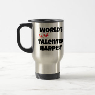World's Least Talented Harpist Gag gift Travel Mug