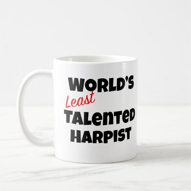 World's Least Talented Harpist  Mug Gag Gift (Left)