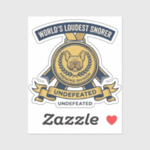 World's Loudest Snorer Frenchie Trophy Sticker