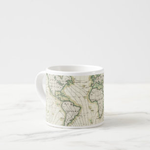 World's magnetic declination espresso cup