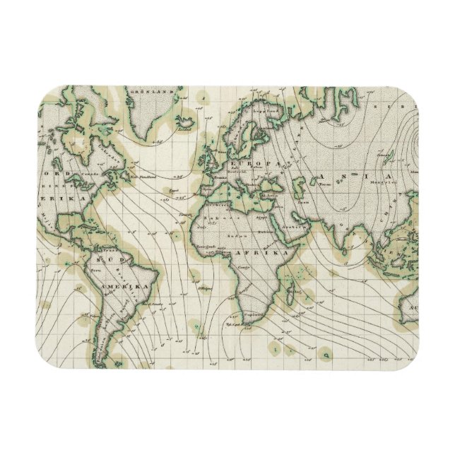 World's magnetic declination magnet (Horizontal)