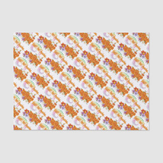 World's Most Amazing Daughter Tropical Flowers Tissue Paper