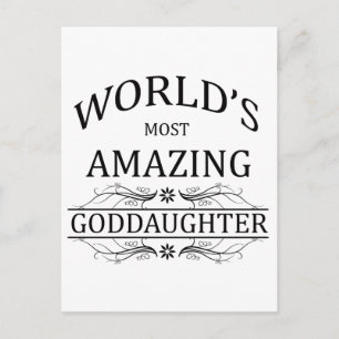 World's Most Amazing Goddaughter Postcard