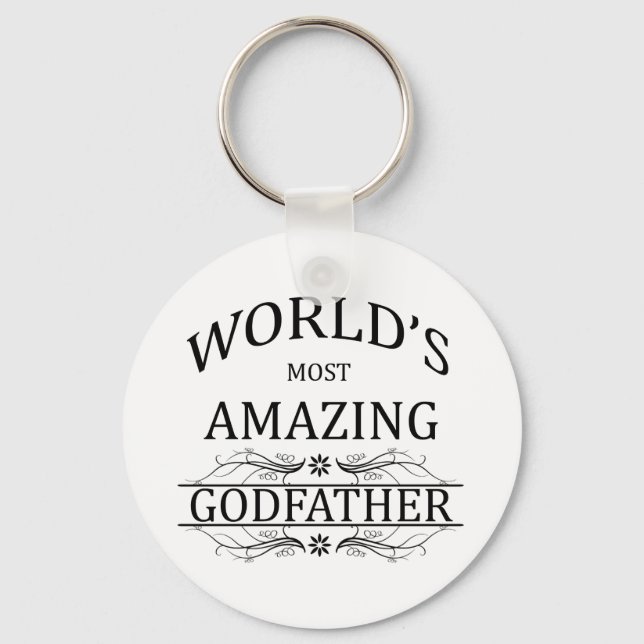 World's Most Amazing Godfather Keychain (Front)