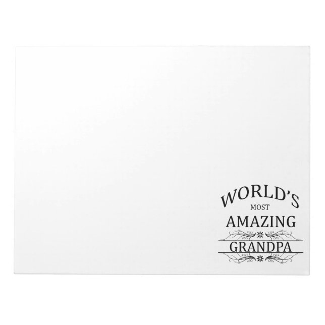 World's Most Amazing Grandpa Notepad (Front)