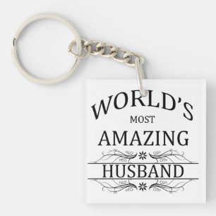 World's Most Amazing Husband Keychain