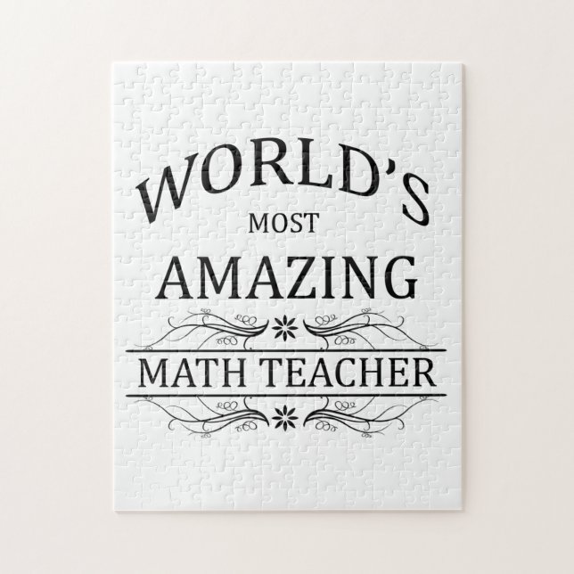 World's Most Amazing Math Teacher Jigsaw Puzzle (Vertical)