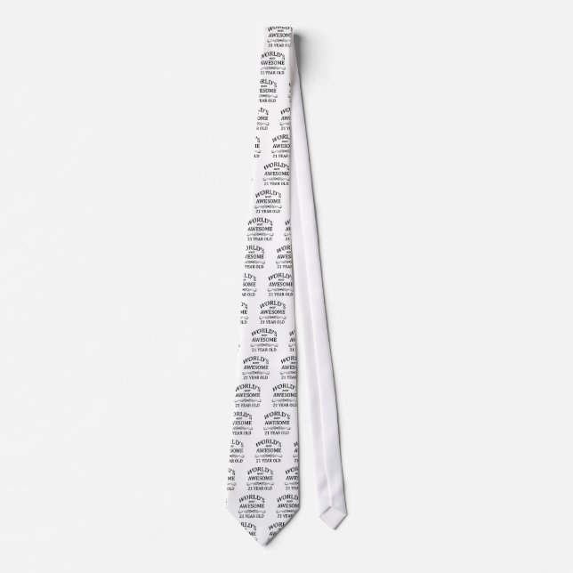 World's Most Awesome 21 Year Old Tie (Front)