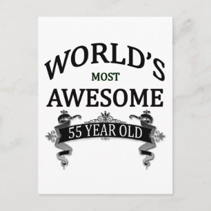 World's Most Awesome 55 Year Old Postcard