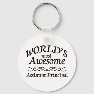 World's Most Awesome Assistant Principal Keychain
