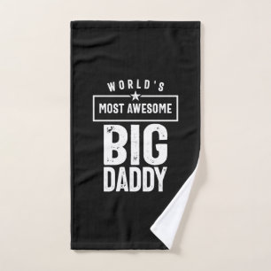 World's Most Awesome Big Daddy   Father Grandfathe Hand Towel