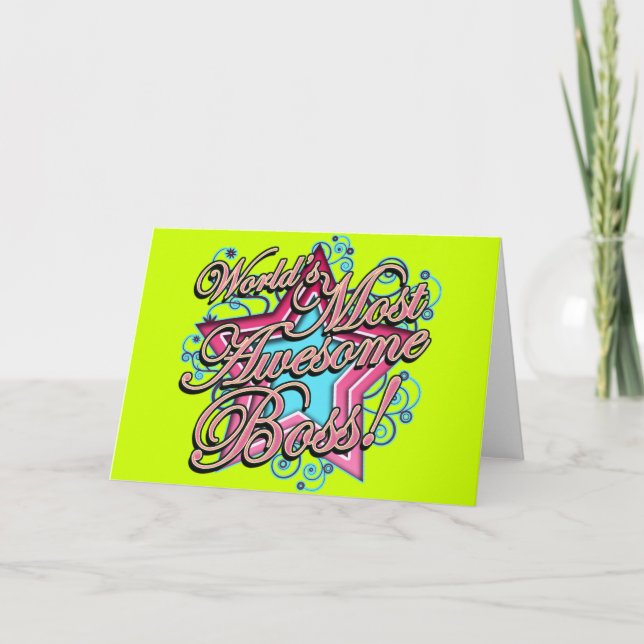 Worlds Most Awesome Boss Card (Front)