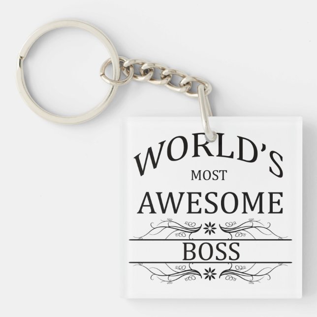 World's Most Awesome Boss Keychain (Front)
