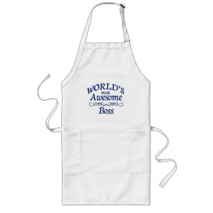 World's Most Awesome Boss Long Apron