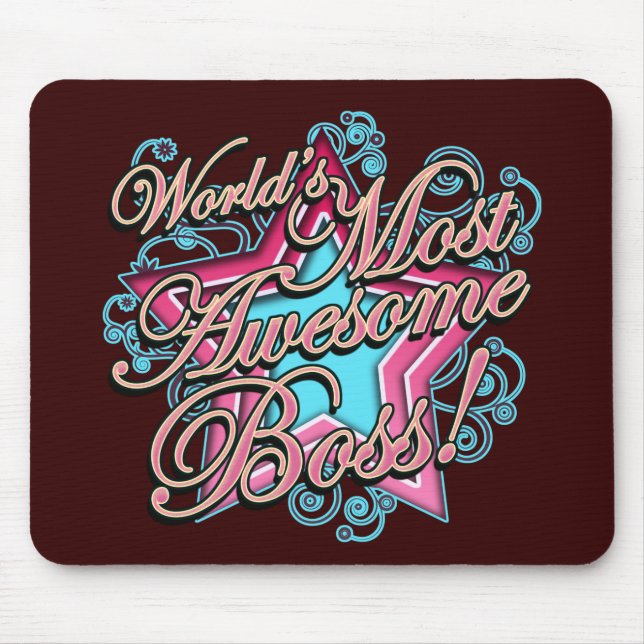 Worlds Most Awesome Boss Mouse Pad (Front)