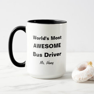 World's Most Awesome Bus Driver Personalized Mug