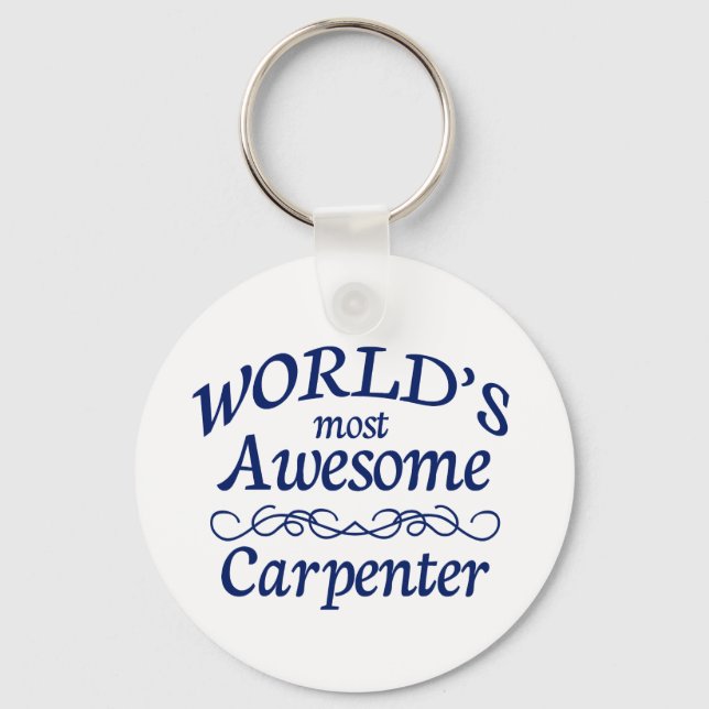World's Most Awesome Carpenter Keychain (Front)