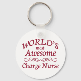 World's Most Awesome Charge Nurse Keychain