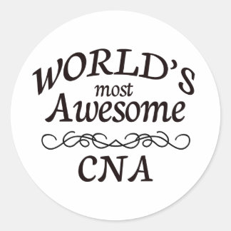 World's Most Awesome CNA Classic Round Sticker
