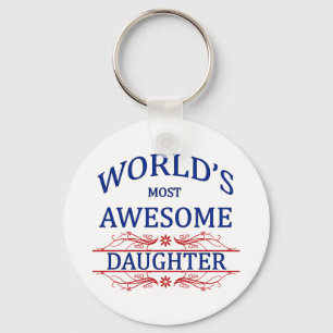 World's Most Awesome Daughter Keychain