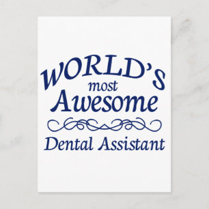 World's Most Awesome Dental Assistant Postcard
