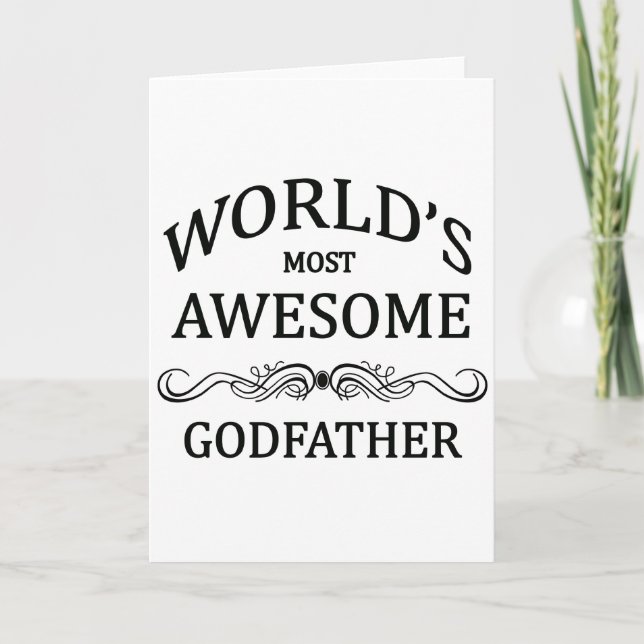 World's Most Awesome Godfather Card (Front)