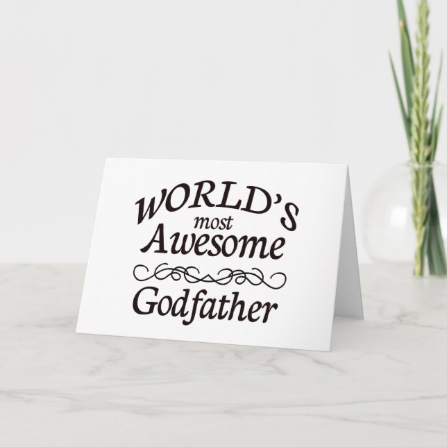 World's Most Awesome Godfather Card (Front)