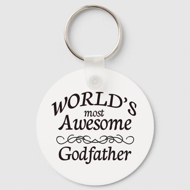 World's Most Awesome Godfather Keychain (Front)