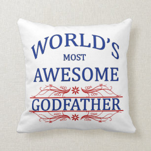 World's Most Awesome Godfather Throw Pillow