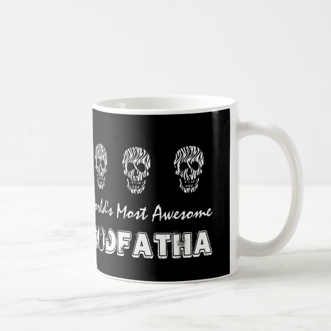 World's Most Awesome GODFATHER Zebra Skulls V16 Coffee Mug (Right)