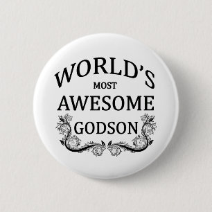 World's Most Awesome Godson 2 Inch Round Button