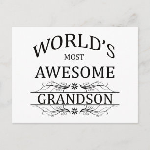 World's Most Awesome Grandson Postcard