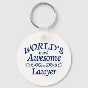 World's Most Awesome Lawyer Keychain