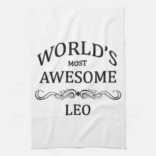 World's Most Awesome Leo Kitchen Towel